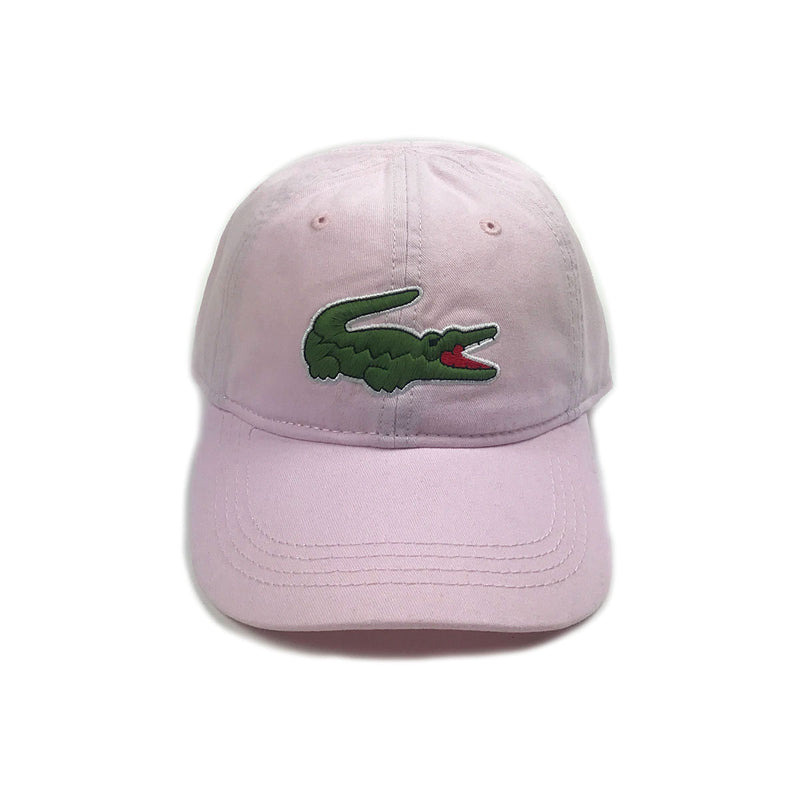 Lacoste Big Croc Garbadine Hat Flamingo Pink Front