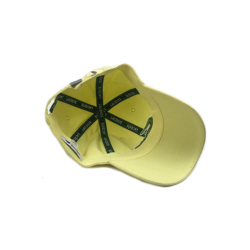 Lacoste Big Croc Garbadine Hat Yellow Inside