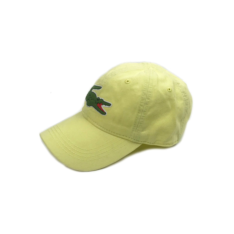 Lacoste Big Croc Garbadine Hat Yellow Left