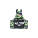 Black Pyramid Camo Splinter Military Vest Green Back