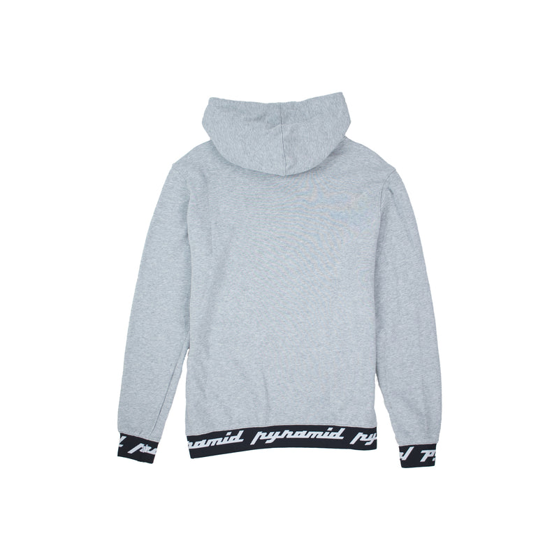 Black Pyramid Men's Core Rubber 3D Patch Hoodie Heather Grey Back
