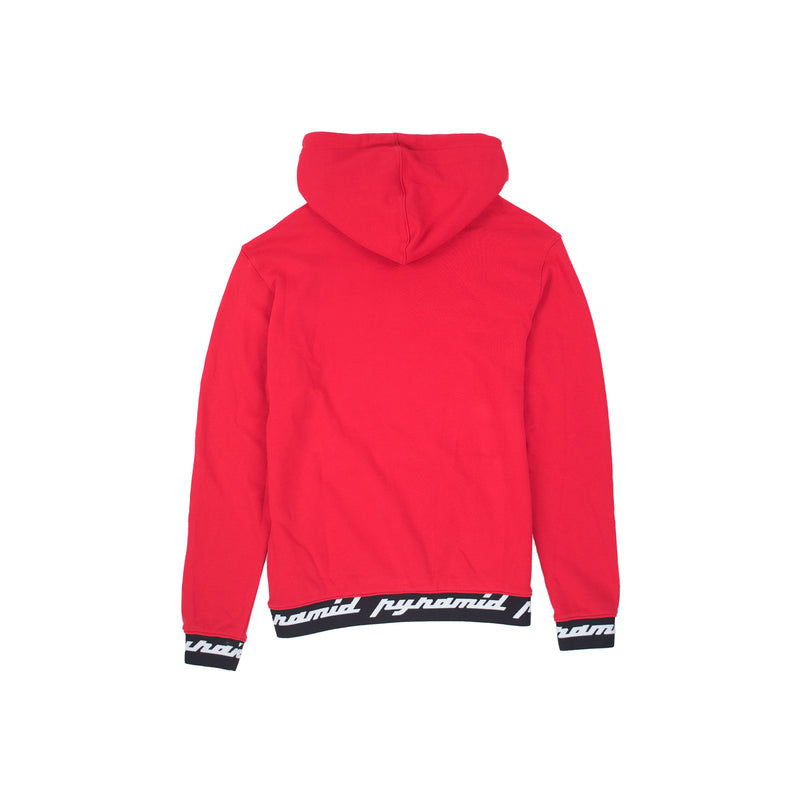 Black Pyramid Men's Core Rubber 3D Patch Hoodie Red Back