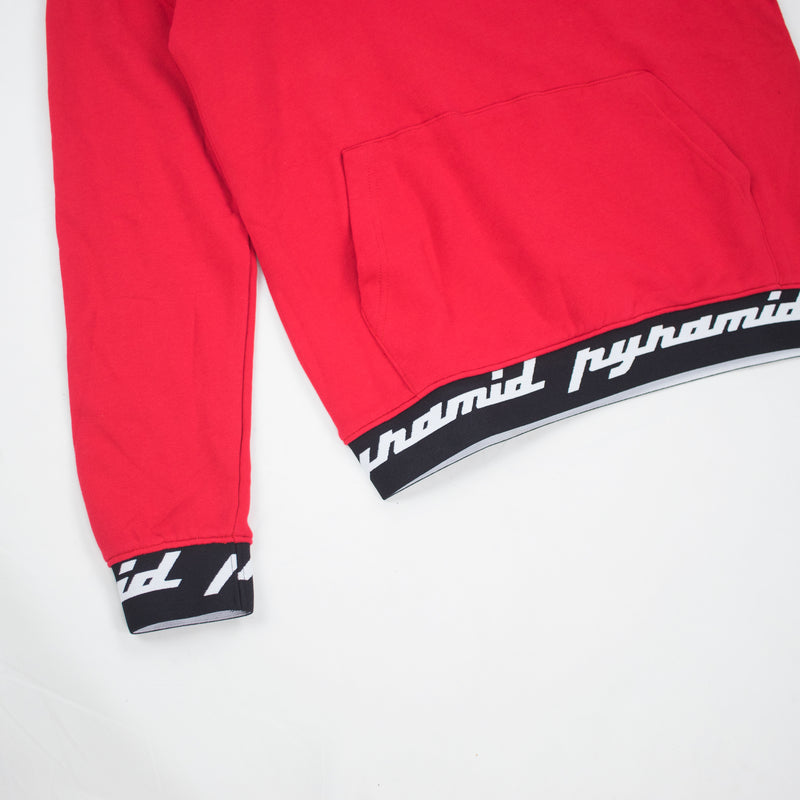 Black Pyramid Men's Core Rubber 3D Patch Hoodie Red Taping