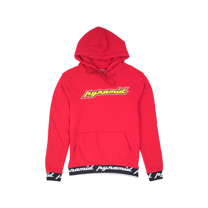 Black Pyramid Men's Core Rubber 3D Patch Hoodie Red