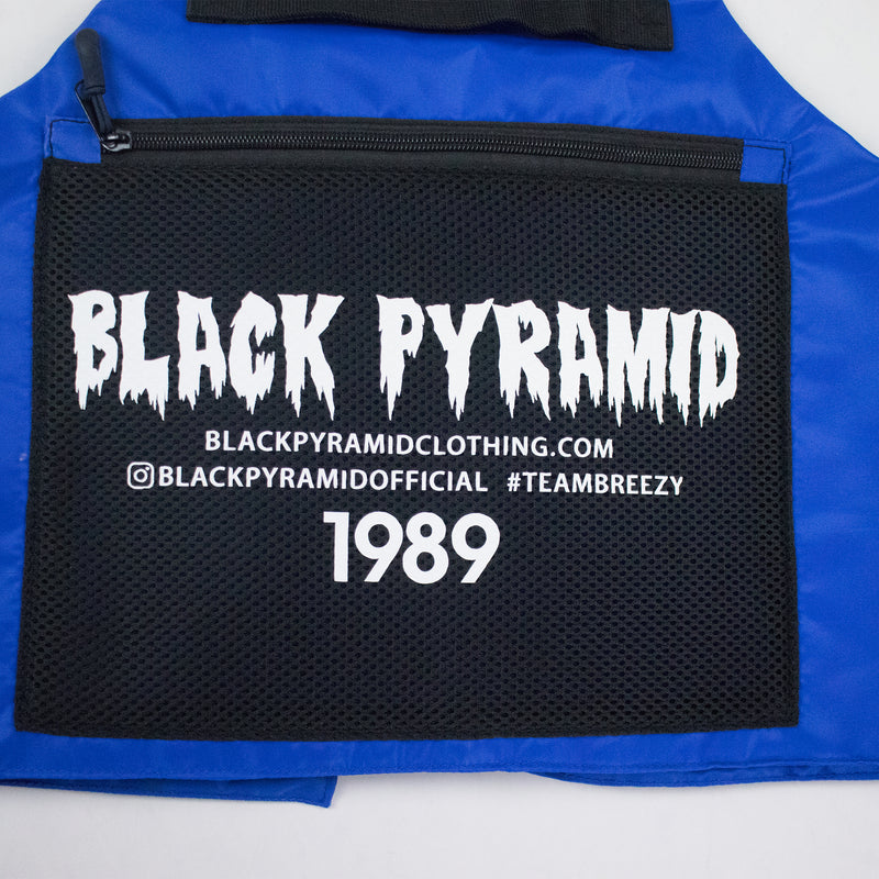 Black Pyramid Solid Splinter Military Vest Blue Artwork
