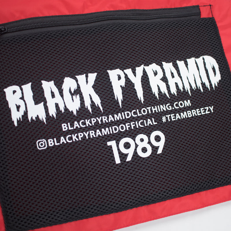 Black Pyramid Solid Splinter Military Vest Red Artwork