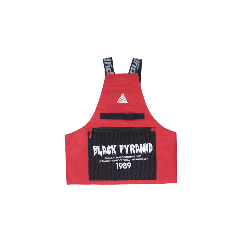 Black Pyramid Solid Splinter Military Vest Red Back