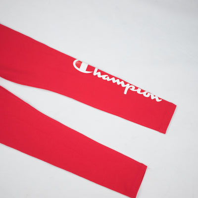 Champion Life Women's Vertical Logo Tights Scarlet Bottoms