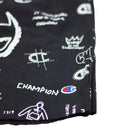 Champion Men's Reverse Weave All Over Print Cut Off Shorts Black Logo