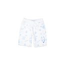 Champion Men's Reverse Weave All Over Print Cut Off Shorts White