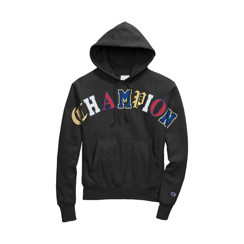 Champion Men's Reverse Weave Old English Pullover Hoodie Black