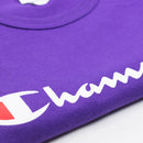 Champion Reverse Weave Script T-Shirt Purple Artwork