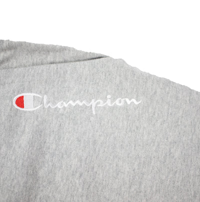 Champion Men's Reverse Weave Shift Shorts Heather Grey & Navy Embroidery