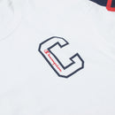Champion Men's Reverse Weave Vertical Logo Long Sleeved Tee White Artwork