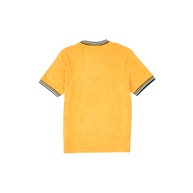 Men's Terry Cloth Short Sleeved Tee Capri Orange Back