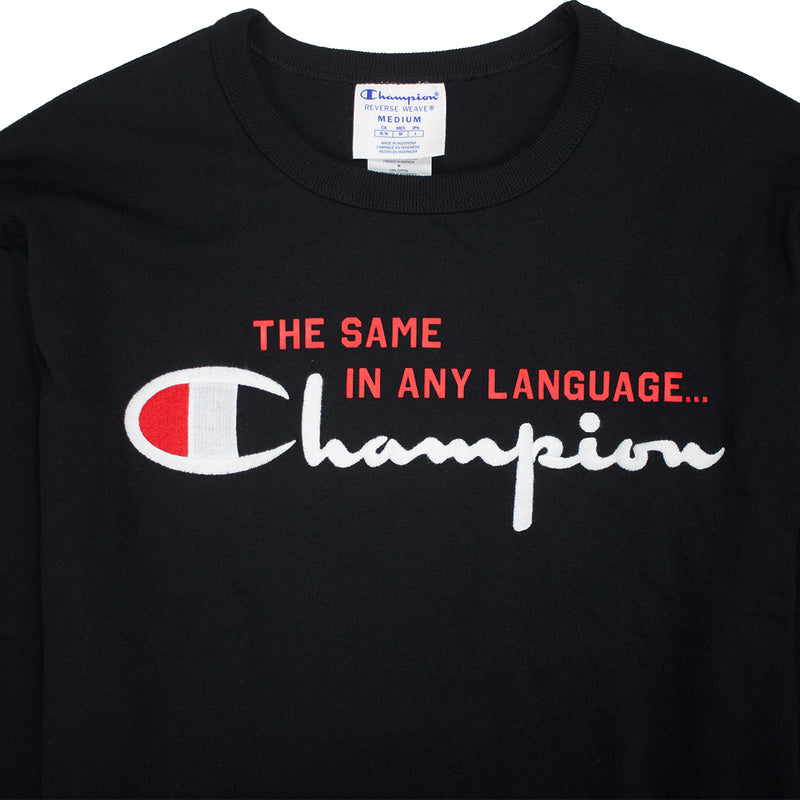Champion Reverse Weave International Long Sleeved Chain Script T-Shirt - PremierVII