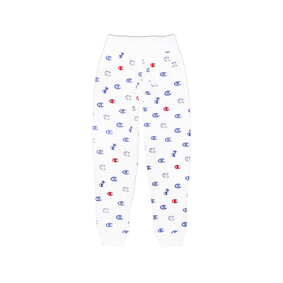 Champion Women's Reverse Weave All Over Print Joggers White