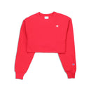Champion Women's Reverse Weave Cropped Crew Neck Men's Fit Red Spark