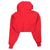 Champion Women's Reverse Weave Cropped Hoodie Men's Fit Red Spark Back