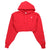 Champion Women's Reverse Weave Cropped Hoodie Men's Fit Red Spark