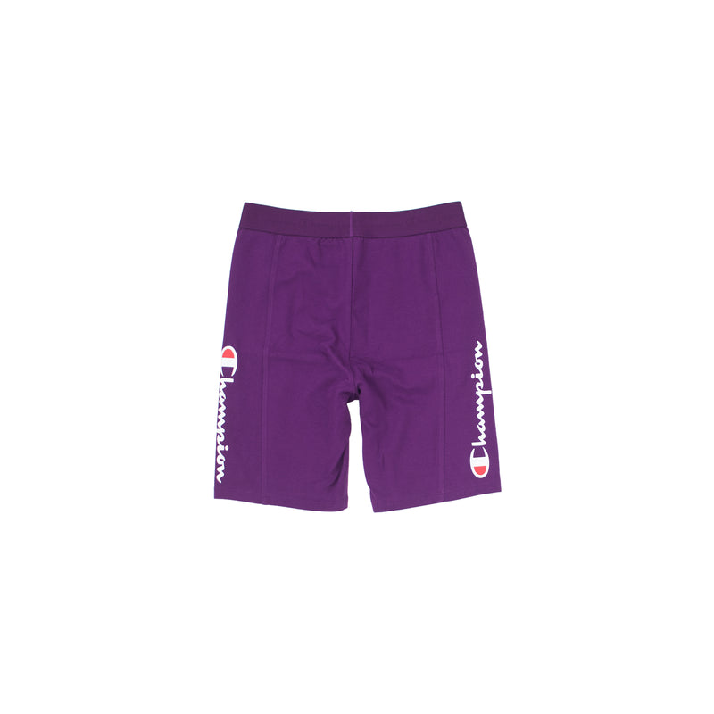 Champion Women's High Waist Streetwear Bike Shorts Venetian Purple Back
