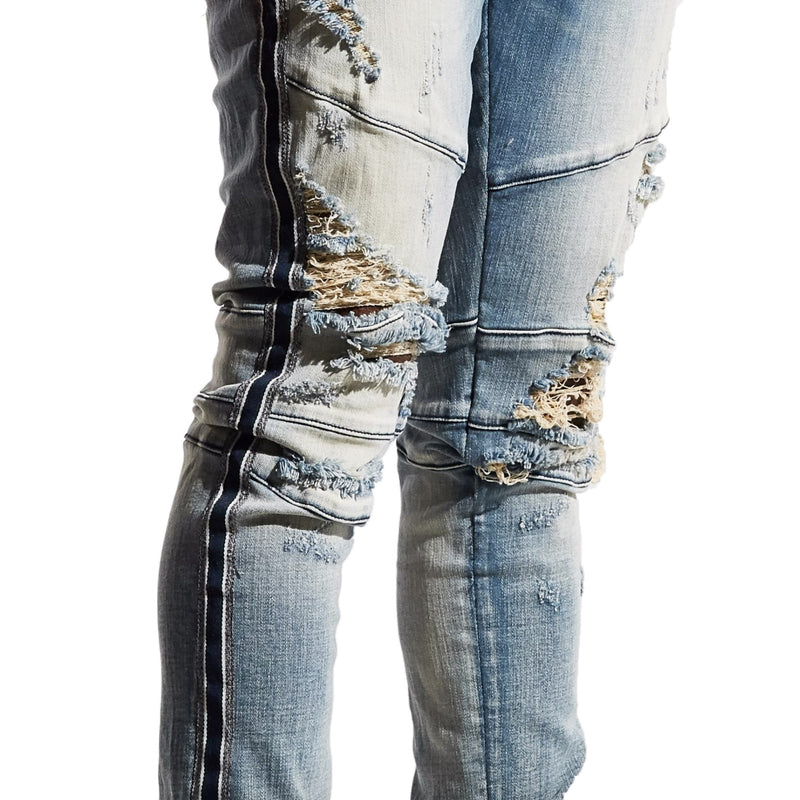 Crysp Denim Men's Montana Jeans Light Indigo Close Up