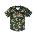 Mitchell & Ness Los Angeles Lakers Camo Mesh V-Neck Baseball Jersey