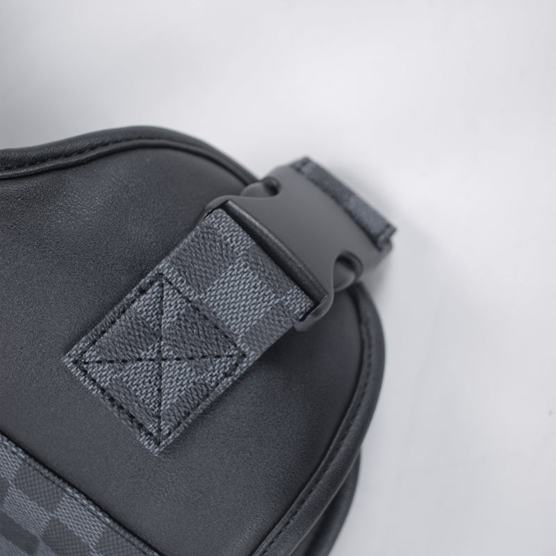 Hudson Outerwear Men's Lux Checkered Vest Black Top Buckle