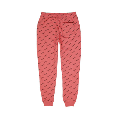 Lacoste Men's LIVE All Over Print Sweatpants Earth Tone Pink Back
