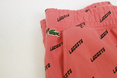 Lacoste Men's LIVE All Over Print Sweatpants Earth Tone Pink Gator