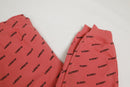 Lacoste Men's LIVE All Over Print Sweatpants Earth Tone Pink Ribbed Bottoms