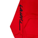 Lacoste Live Crew Neck Embroidered Fleece Sweatshirt Red Embroidery