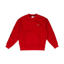 Lacoste Live Crew Neck Embroidered Fleece Sweatshirt Red