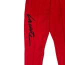 Lacoste Live Embroidered Fleece Urban Jogging Pants Red Embroidery