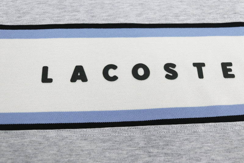 Lacoste Men's Crew Neck Cotton T-Shirt Grey Chine Lettering
