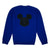 Lacoste Men's Crew Neck Disney Mickey Embroidery Interlock Sweater Steamer Steamer Blue Back