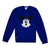 Lacoste Men's Crew Neck Disney Mickey Embroidery Interlock Sweater Steamer Steamer Blue