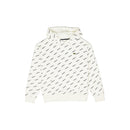 Lacoste Men's LIVE Hooded All Over Print Sweatshirt Cream