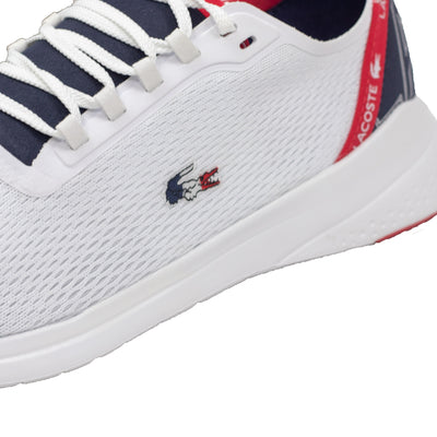 Lacoste Men's LT Fit Textile Sneakers White / Navy / Red Croc