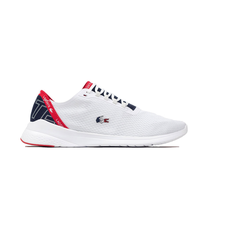 Lacoste Men's LT Fit Textile Sneakers White / Navy / Red Right