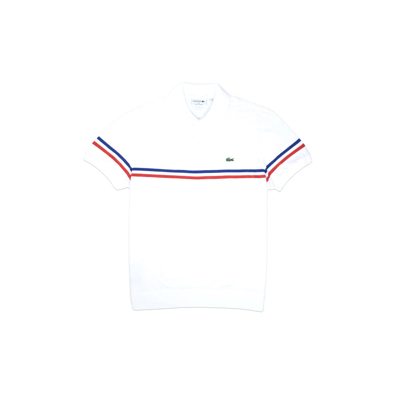 Lacoste Men's Made In France Pique Polo White Stripes