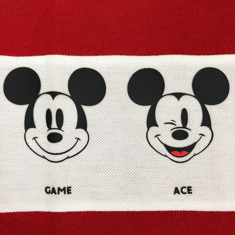 Lacoste Men's Disney Mickey Graphic Band Cotton Jersey T-Shirt Red / White Artwork 2