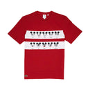 Lacoste Men's Disney Mickey Graphic Band Cotton Jersey T-Shirt Red / White