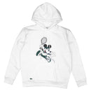 Lacoste xLacoste Unisex Disney Mickey Embroidery Hooded Fleece Sweatshirt Disney Pull Over Mickey Sweatshirt White