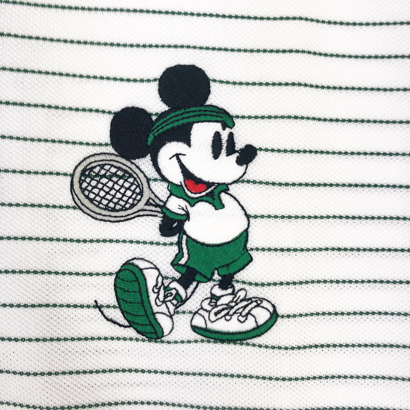 Lacoste Men's L.12.12 Lacoste Disney Mickey Embroidery Petit Pique Polo White / Green Artwork
