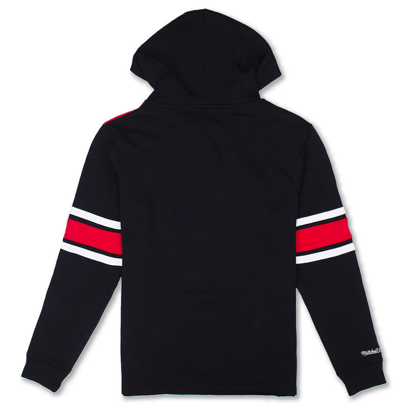 Mitchell & Ness Chicago Bulls Pullover Hockey Hoodie Black & Red Back
