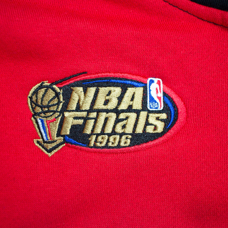 Mitchell & Ness Chicago Bulls Pullover Hockey Hoodie Black & Red NBA Finals Patch