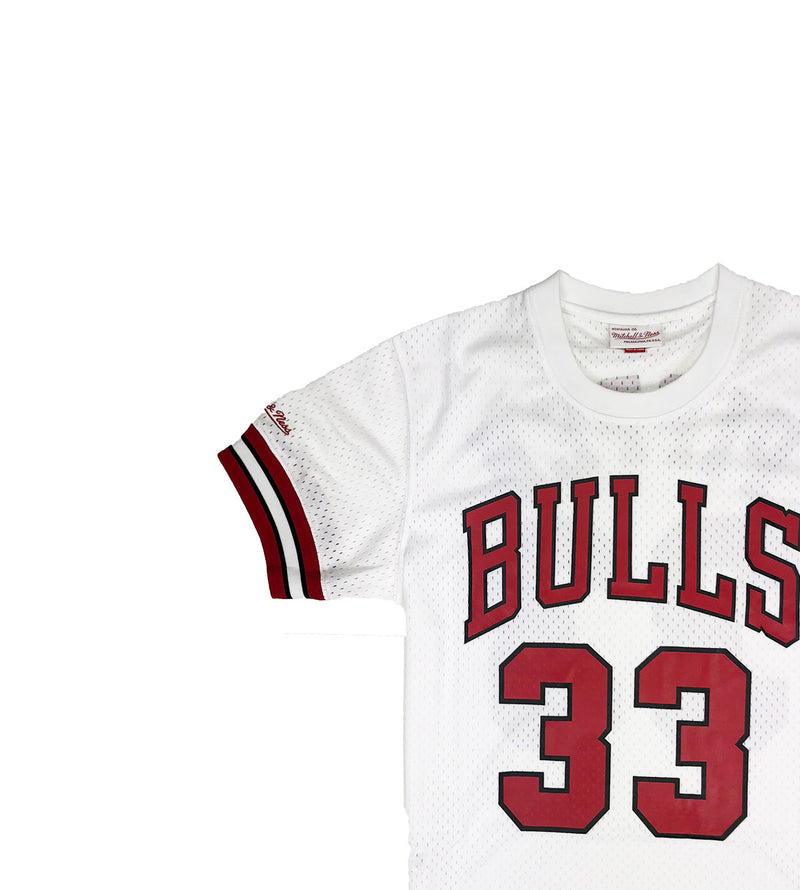 Mitchell & Ness Chicago Bulls Scottie Pippen Mesh Jersey White Neckline