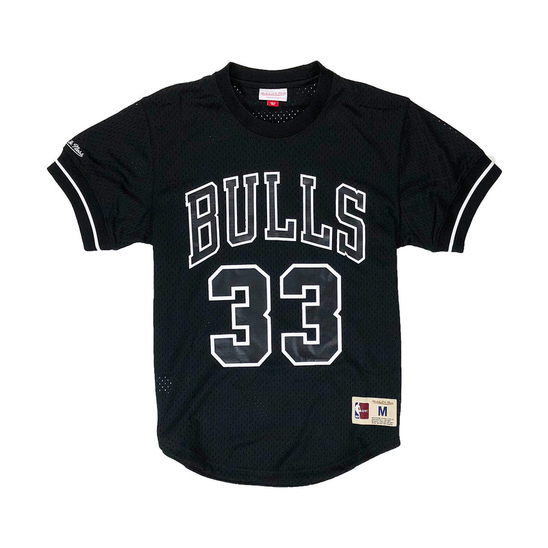 Mitchell & Ness Chicago Bulls Scottie Pippen Name & Number Mesh Crew Neck Black