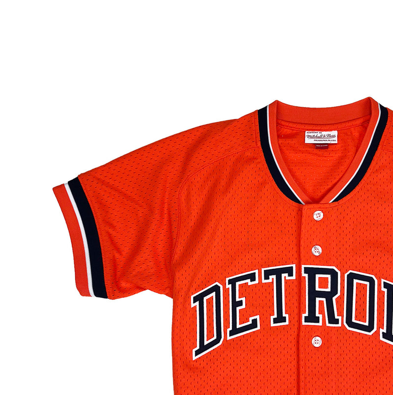 Mitchell & Ness Detroit Tigers Kirk Gibson Baseball Jersey Orange Neckline